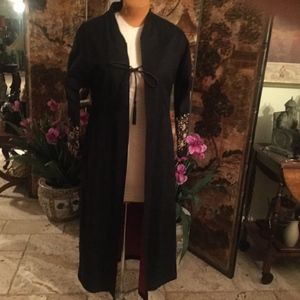 Vintage Black full length light-weight coat